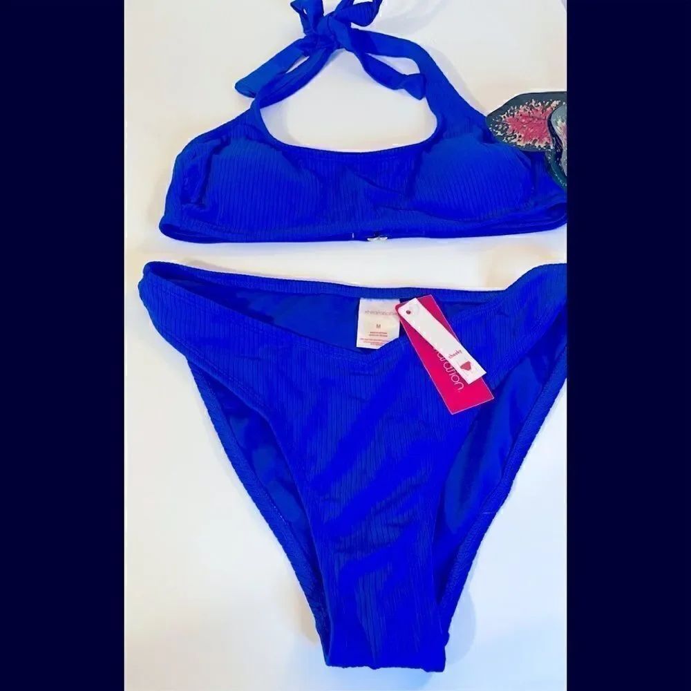 🛍Xhilaration Swim Fashion Bikini Top & Bottom Blue Size:medium